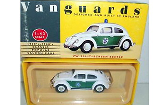 Vanguards 1/43 Volkswagen VW Beetle Polizei Green